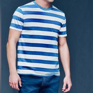 GAP Wash Rugby Stripe CrewNeck Short Sleeve Tee